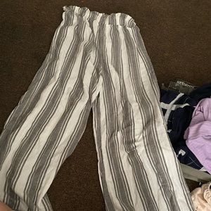 Striped pants.